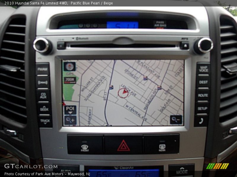 Pacific Blue Pearl / Beige 2010 Hyundai Santa Fe Limited 4WD