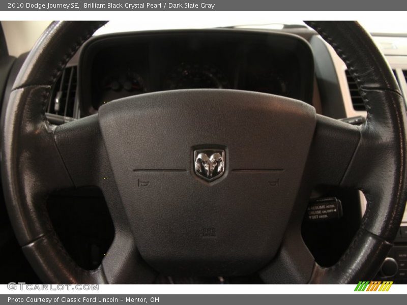 Brilliant Black Crystal Pearl / Dark Slate Gray 2010 Dodge Journey SE