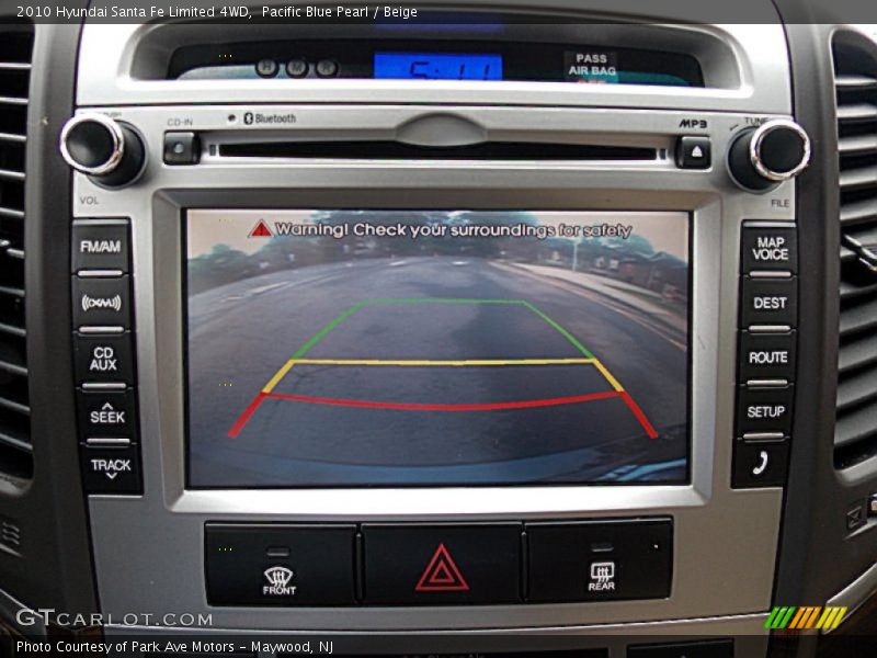 Pacific Blue Pearl / Beige 2010 Hyundai Santa Fe Limited 4WD
