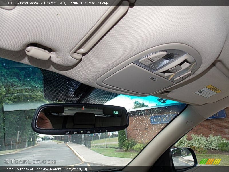 Pacific Blue Pearl / Beige 2010 Hyundai Santa Fe Limited 4WD