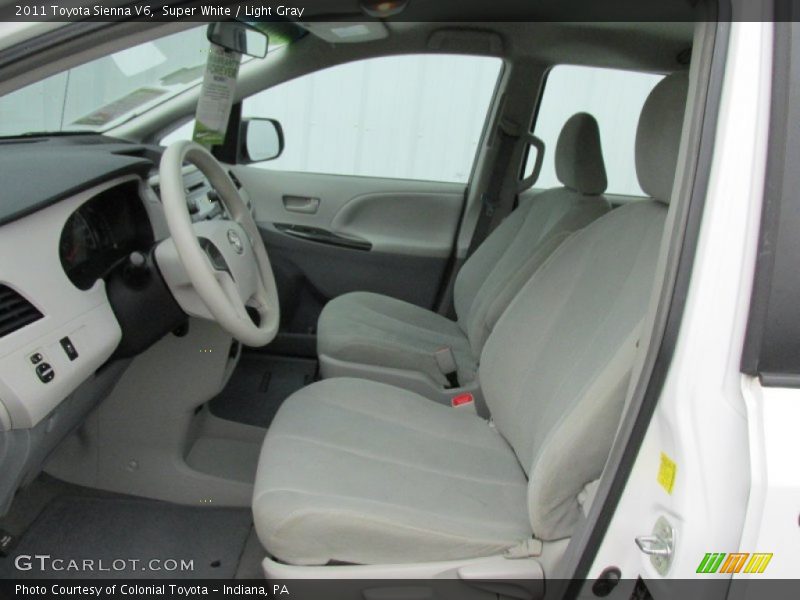 Super White / Light Gray 2011 Toyota Sienna V6
