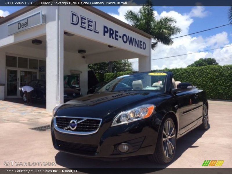 Black / Soverign Hide Calcite Leather/Umbra Brown 2011 Volvo C70 T5