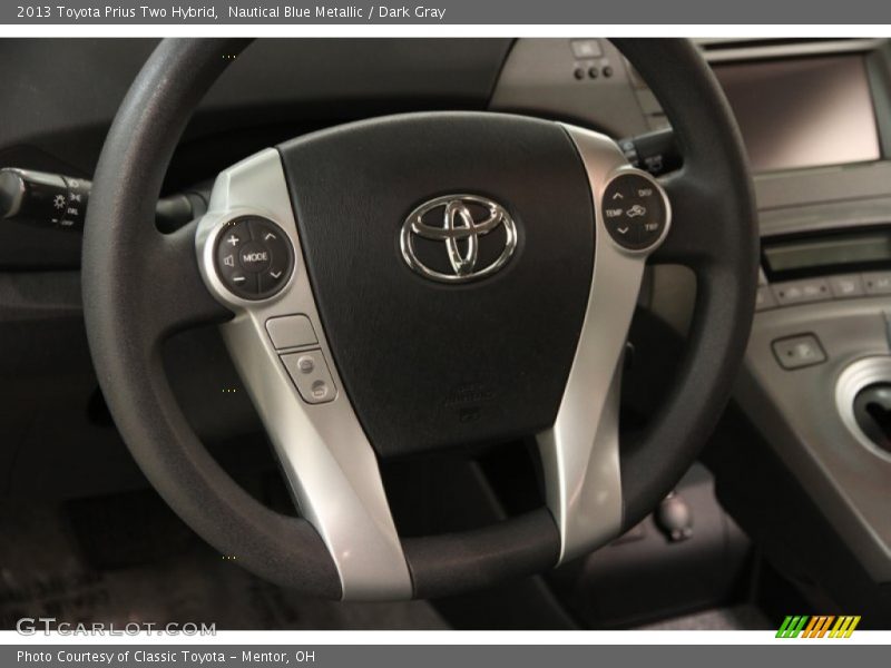Nautical Blue Metallic / Dark Gray 2013 Toyota Prius Two Hybrid