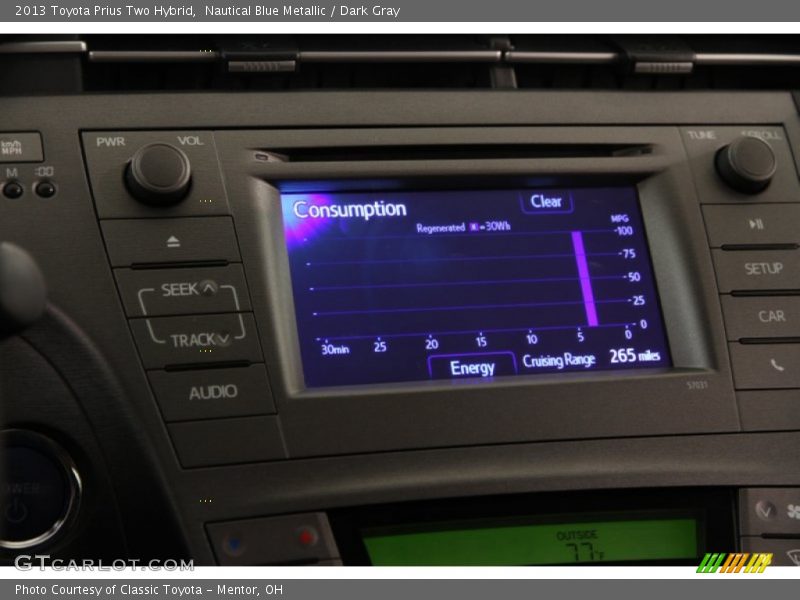 Nautical Blue Metallic / Dark Gray 2013 Toyota Prius Two Hybrid