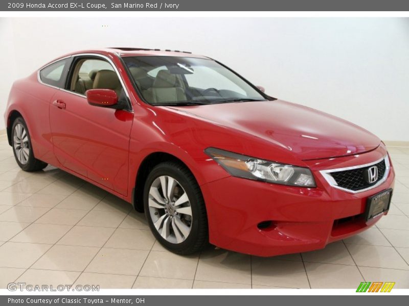 San Marino Red / Ivory 2009 Honda Accord EX-L Coupe