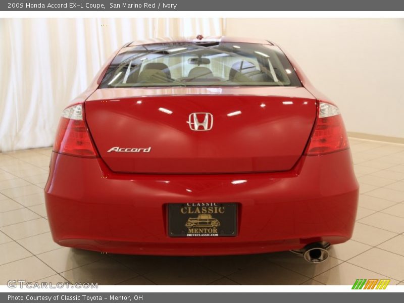 San Marino Red / Ivory 2009 Honda Accord EX-L Coupe