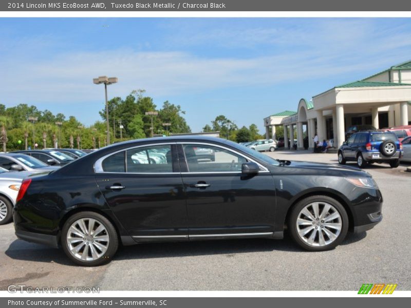 Tuxedo Black Metallic / Charcoal Black 2014 Lincoln MKS EcoBoost AWD