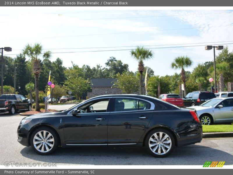 Tuxedo Black Metallic / Charcoal Black 2014 Lincoln MKS EcoBoost AWD