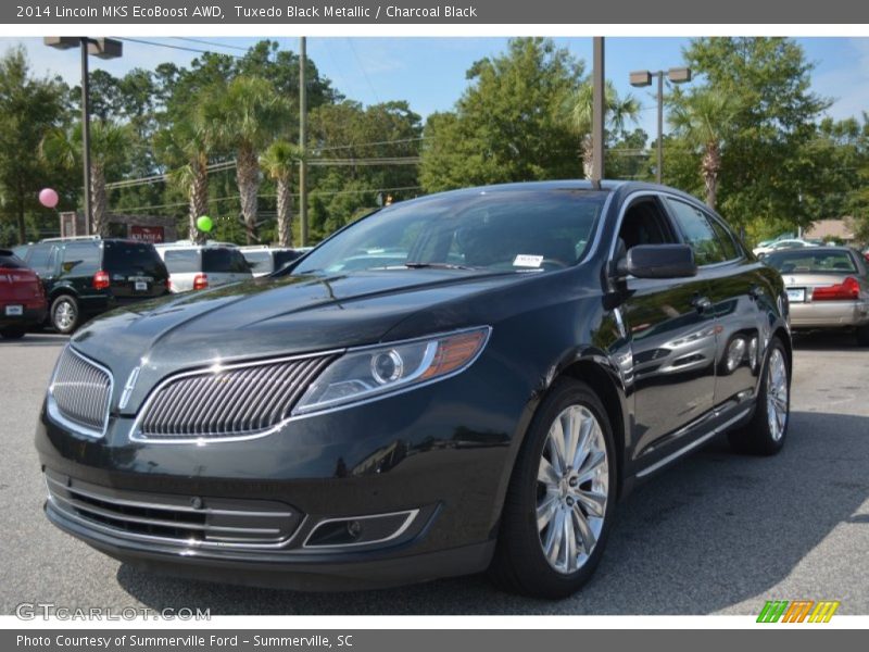 Tuxedo Black Metallic / Charcoal Black 2014 Lincoln MKS EcoBoost AWD