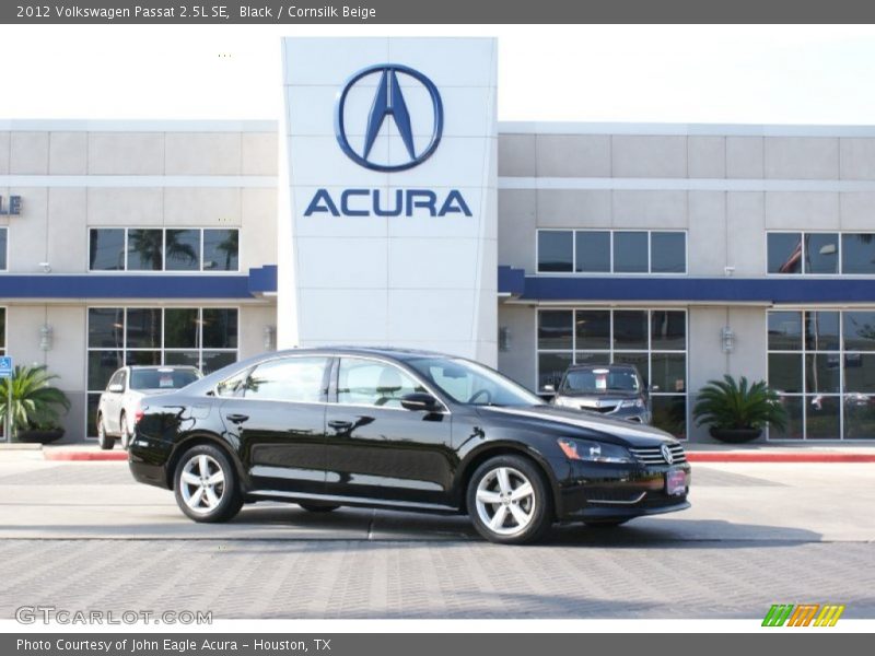 Black / Cornsilk Beige 2012 Volkswagen Passat 2.5L SE
