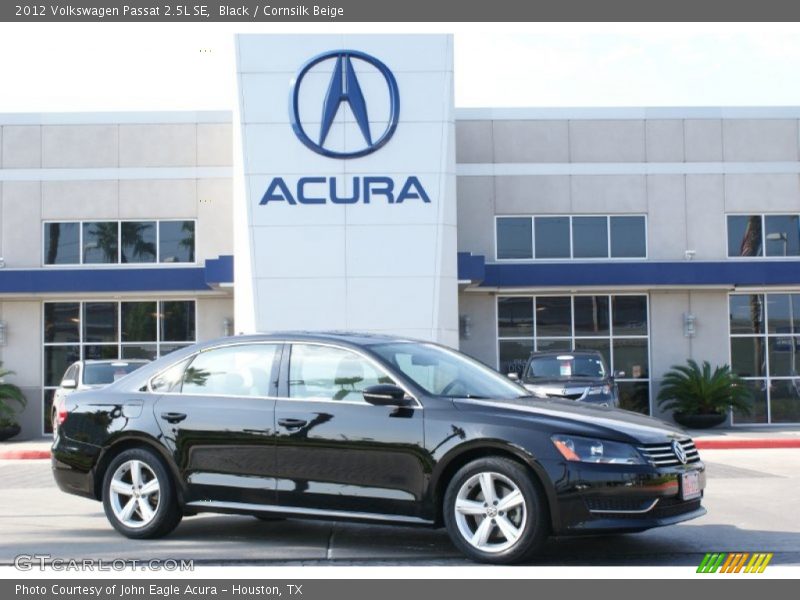 Black / Cornsilk Beige 2012 Volkswagen Passat 2.5L SE