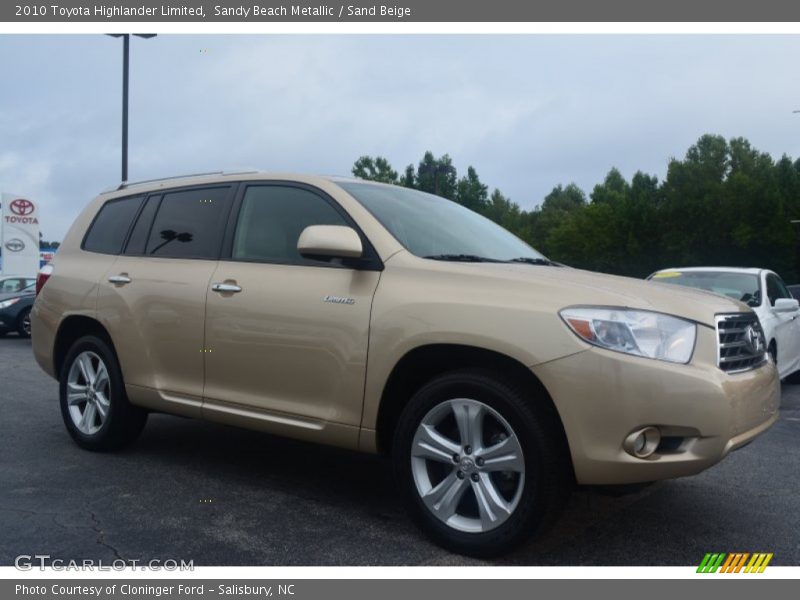 Sandy Beach Metallic / Sand Beige 2010 Toyota Highlander Limited