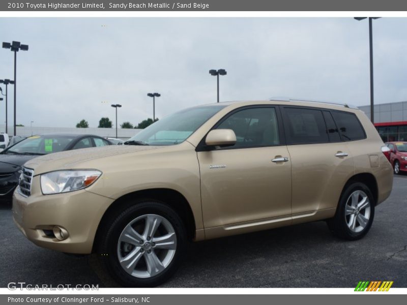 Sandy Beach Metallic / Sand Beige 2010 Toyota Highlander Limited