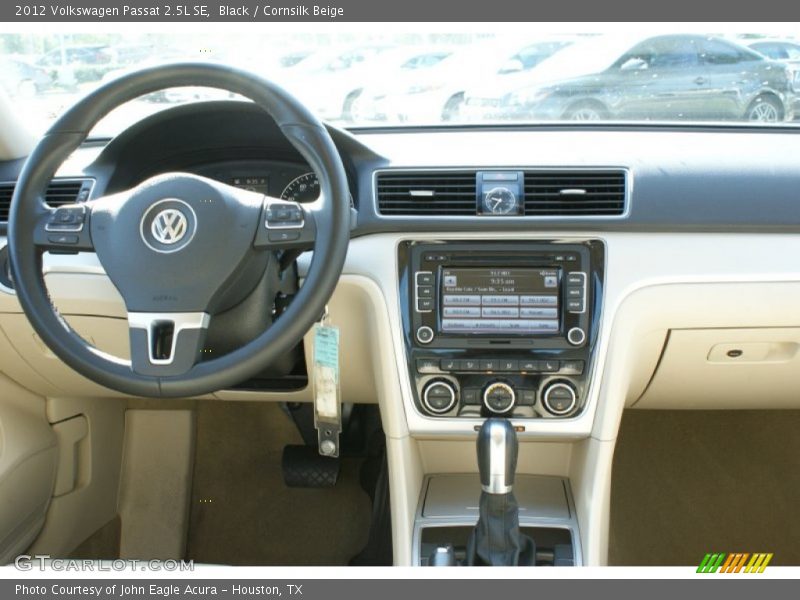 Black / Cornsilk Beige 2012 Volkswagen Passat 2.5L SE