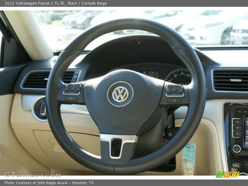 Black / Cornsilk Beige 2012 Volkswagen Passat 2.5L SE
