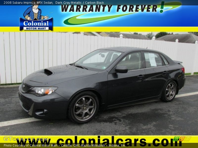 Dark Gray Metallic / Carbon Black 2008 Subaru Impreza WRX Sedan