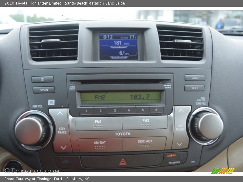 Sandy Beach Metallic / Sand Beige 2010 Toyota Highlander Limited