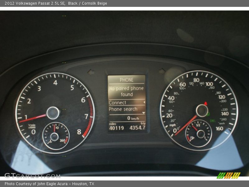 Black / Cornsilk Beige 2012 Volkswagen Passat 2.5L SE