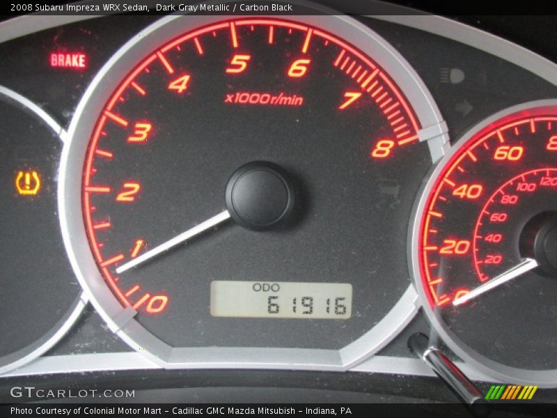 Dark Gray Metallic / Carbon Black 2008 Subaru Impreza WRX Sedan