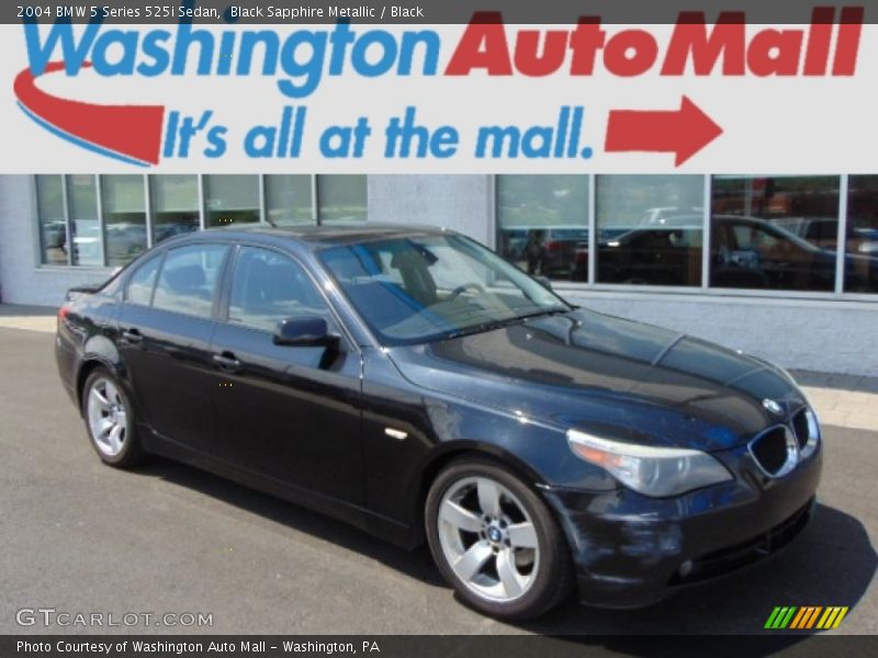 Black Sapphire Metallic / Black 2004 BMW 5 Series 525i Sedan