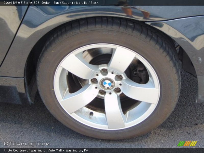 Black Sapphire Metallic / Black 2004 BMW 5 Series 525i Sedan