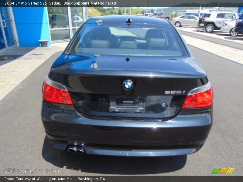 Black Sapphire Metallic / Black 2004 BMW 5 Series 525i Sedan