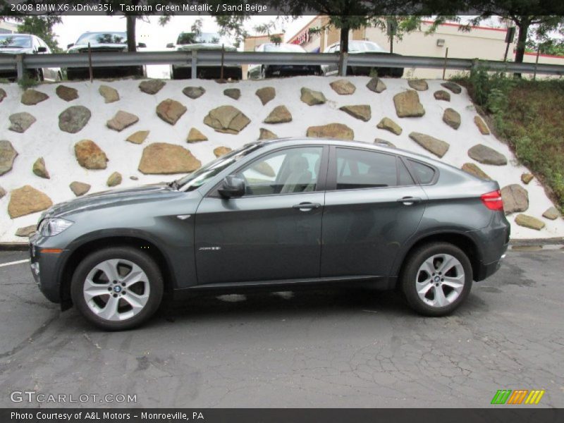 Tasman Green Metallic / Sand Beige 2008 BMW X6 xDrive35i