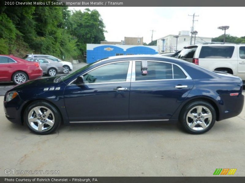 Imperial Blue Metallic / Titanium 2010 Chevrolet Malibu LT Sedan