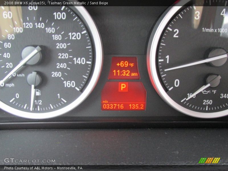 Tasman Green Metallic / Sand Beige 2008 BMW X6 xDrive35i