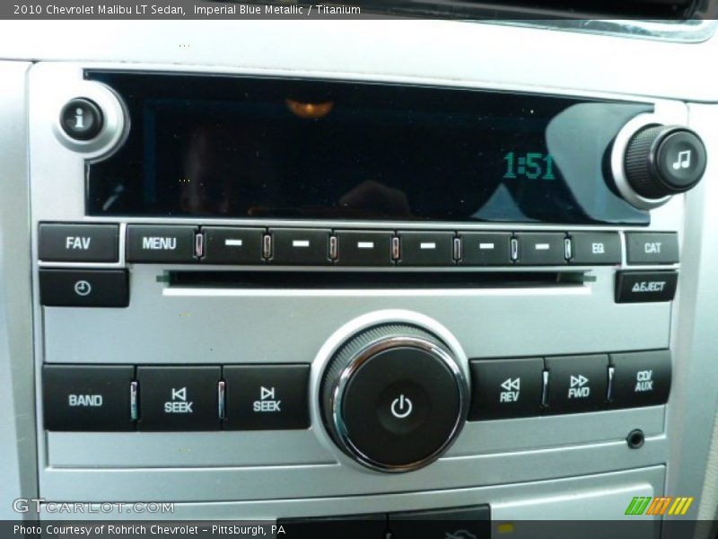 Imperial Blue Metallic / Titanium 2010 Chevrolet Malibu LT Sedan