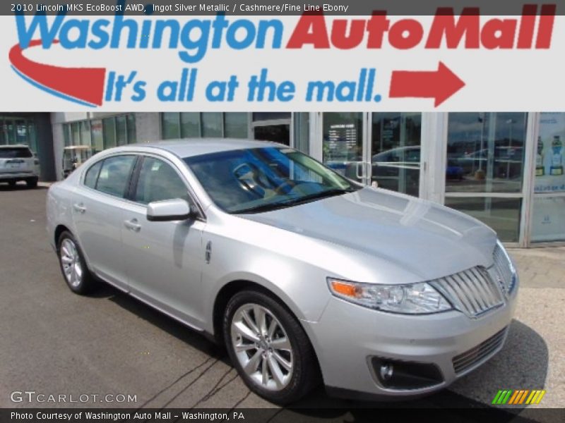 Ingot Silver Metallic / Cashmere/Fine Line Ebony 2010 Lincoln MKS EcoBoost AWD