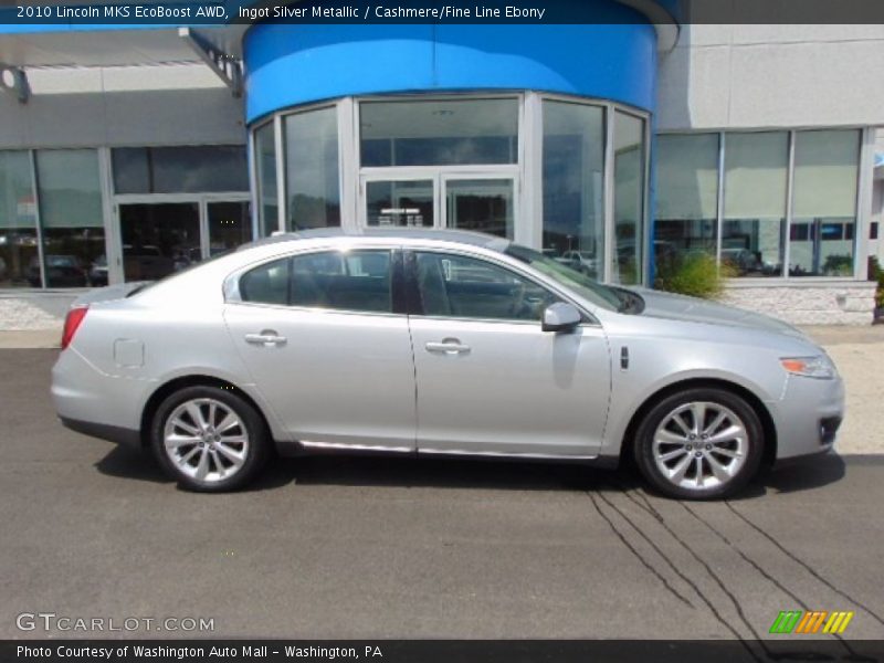 Ingot Silver Metallic / Cashmere/Fine Line Ebony 2010 Lincoln MKS EcoBoost AWD