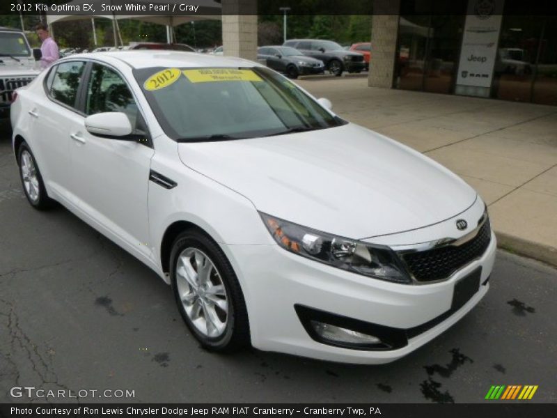 Snow White Pearl / Gray 2012 Kia Optima EX