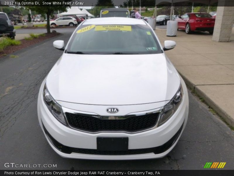 Snow White Pearl / Gray 2012 Kia Optima EX