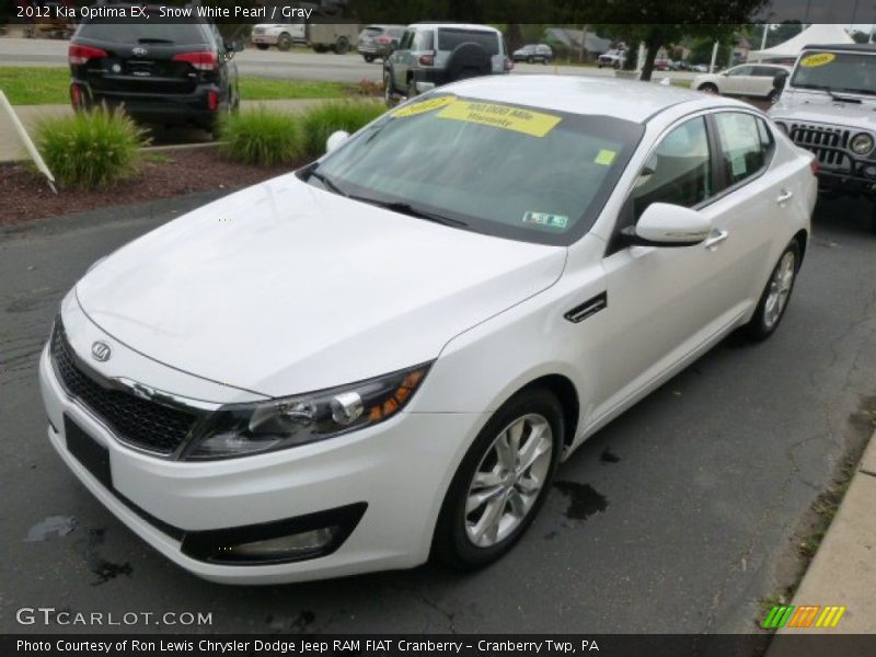 Snow White Pearl / Gray 2012 Kia Optima EX