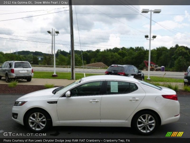 Snow White Pearl / Gray 2012 Kia Optima EX