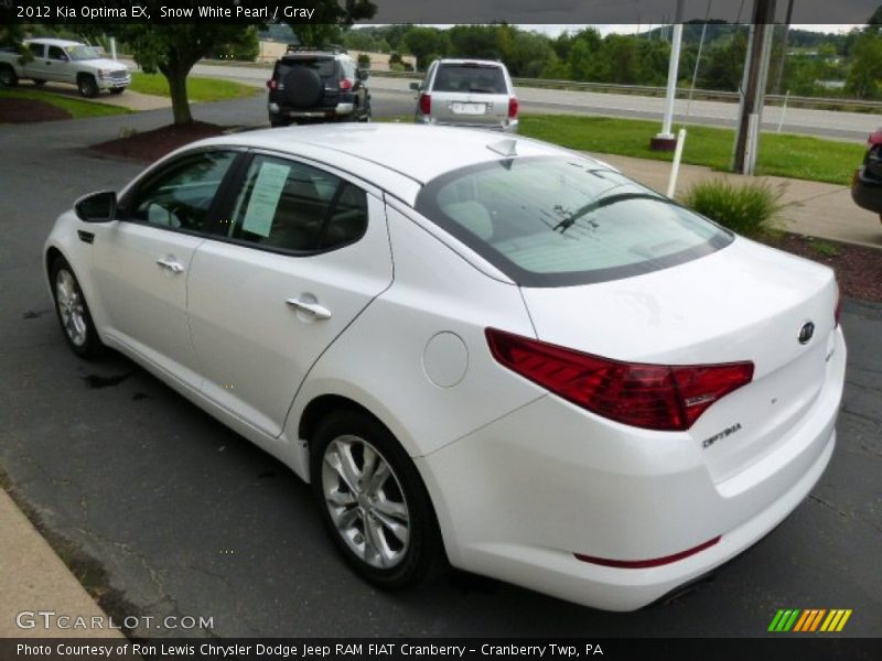 Snow White Pearl / Gray 2012 Kia Optima EX