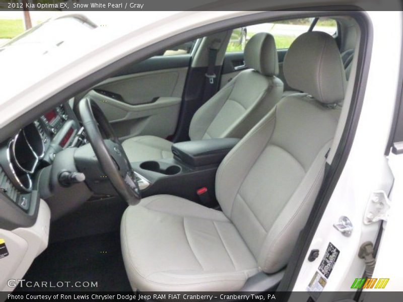 Snow White Pearl / Gray 2012 Kia Optima EX