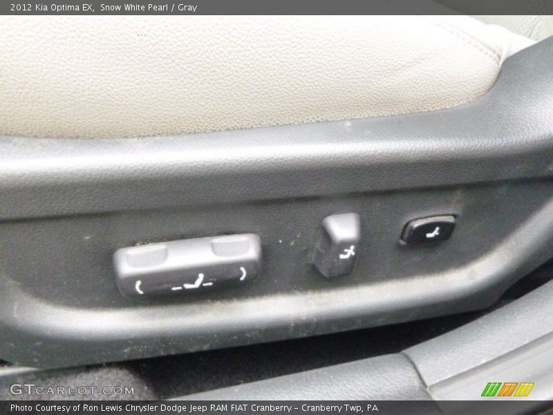 Snow White Pearl / Gray 2012 Kia Optima EX