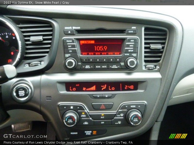 Snow White Pearl / Gray 2012 Kia Optima EX