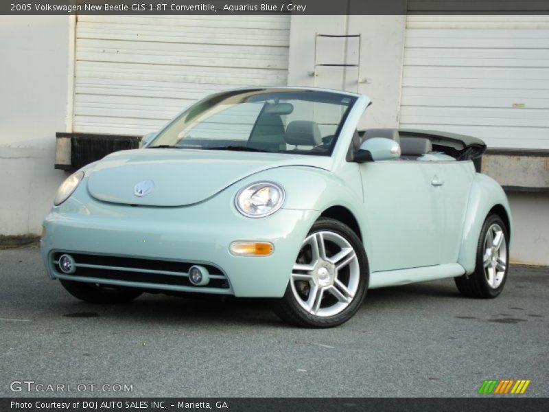 Aquarius Blue / Grey 2005 Volkswagen New Beetle GLS 1.8T Convertible