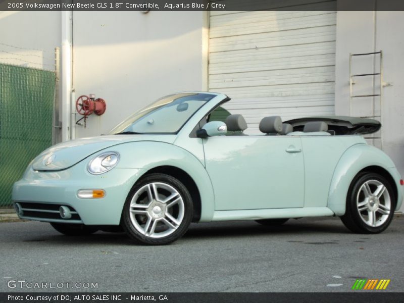 Aquarius Blue / Grey 2005 Volkswagen New Beetle GLS 1.8T Convertible