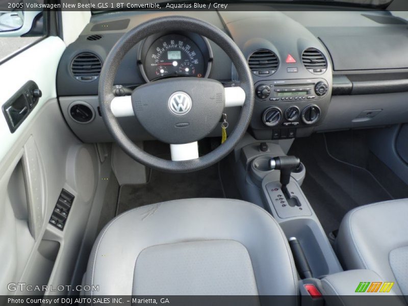 Aquarius Blue / Grey 2005 Volkswagen New Beetle GLS 1.8T Convertible