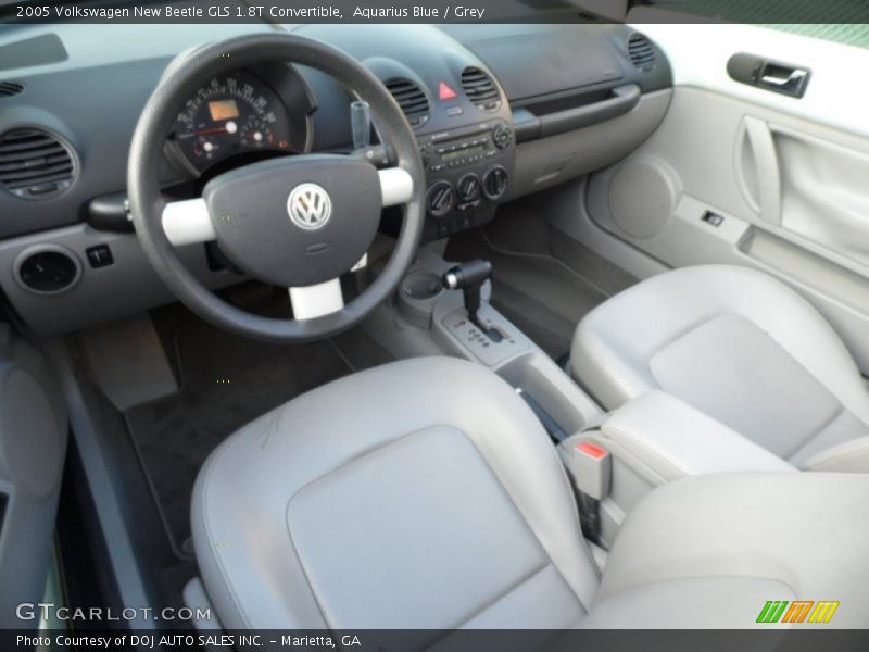Aquarius Blue / Grey 2005 Volkswagen New Beetle GLS 1.8T Convertible