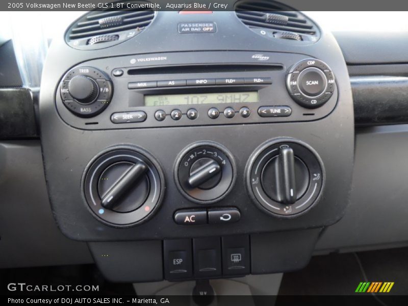 Aquarius Blue / Grey 2005 Volkswagen New Beetle GLS 1.8T Convertible