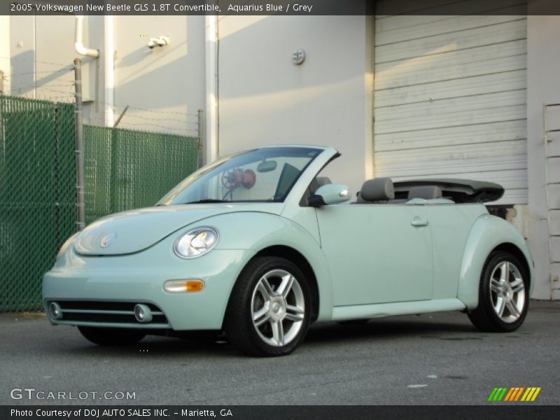 Aquarius Blue / Grey 2005 Volkswagen New Beetle GLS 1.8T Convertible