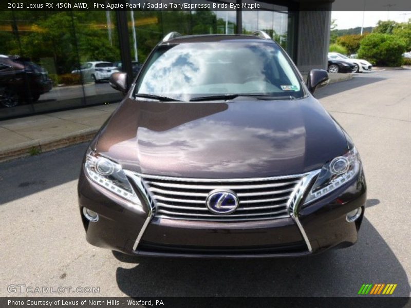 Fire Agate Pearl / Saddle Tan/Espresso Birds Eye Maple 2013 Lexus RX 450h AWD
