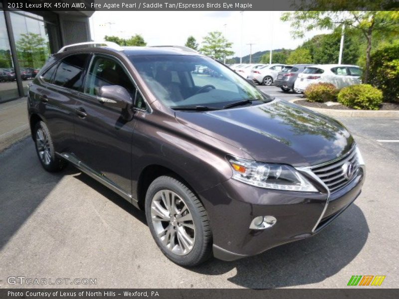 Fire Agate Pearl / Saddle Tan/Espresso Birds Eye Maple 2013 Lexus RX 450h AWD