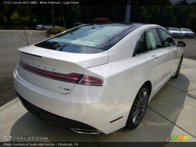 White Platinum / Light Dune 2014 Lincoln MKZ AWD