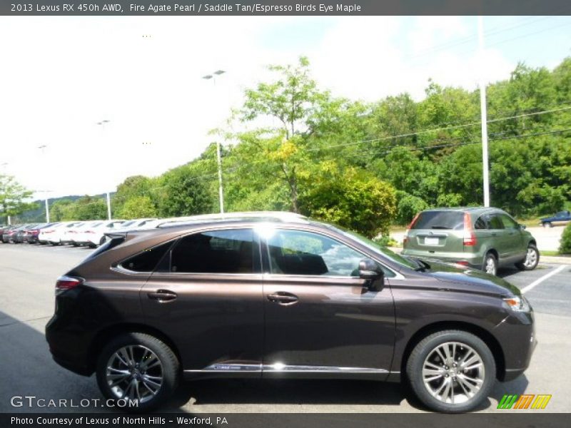 Fire Agate Pearl / Saddle Tan/Espresso Birds Eye Maple 2013 Lexus RX 450h AWD